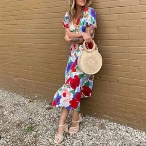 Faithfull the Brand Marie Louise Floral Midi Dress